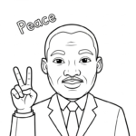coloriage Martin Luther King educatif pour enfant