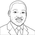 coloriage Martin Luther King pour enfant à imprimer