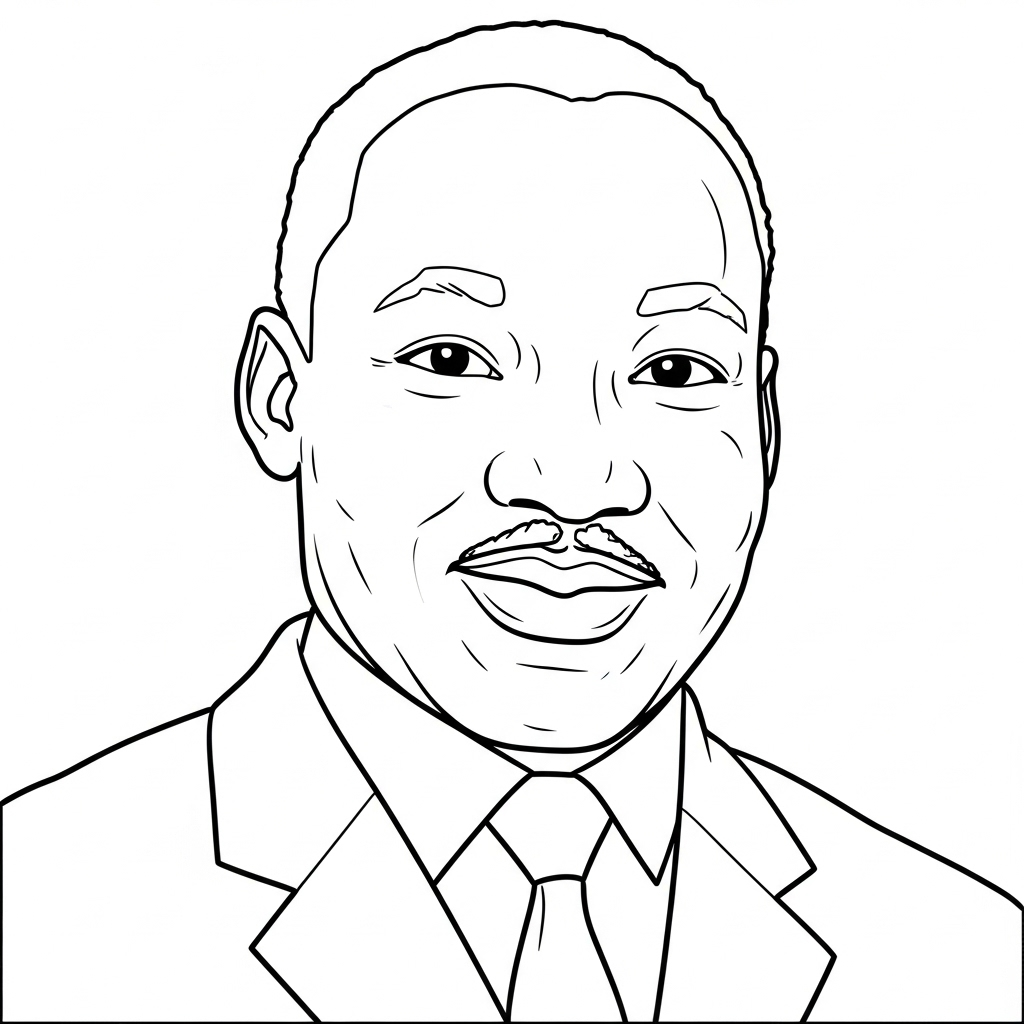 Tranh tô màu Martin Luther King