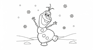coloriage Olaf updated à imprimer pour enfant de 9 ans