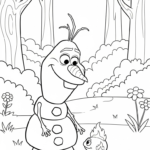 imprimer coloriage Olaf updated pour enfant