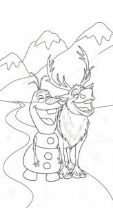 télécharger coloriage Olaf updated gratuit