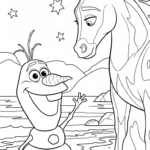 coloriage Olaf updated pour enfant a imprimer gratuit
