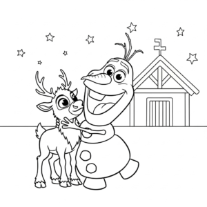 coloriage Olaf updated pour enfant de 6 ans