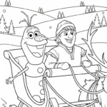 imprimer coloriage Olaf updated pour enfant