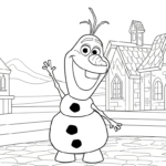 imprimer coloriage Olaf updated pour enfant