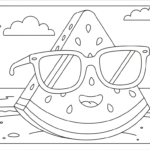 coloriage Pastèque updated a imprimer gratuit