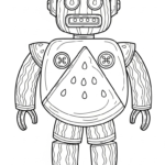 coloriage Pastèque updated à imprimer pour enfant de 8 ans