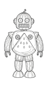 coloriage Pastèque updated à imprimer pour enfant de 8 ans