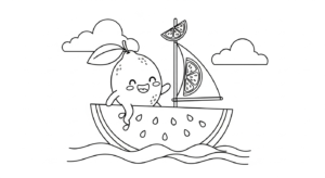 coloriage Pastèque updated et dessin a imprimer