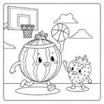 coloriage Pastèque updated à imprimer gratuit