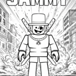 coloriage Sammy Roblox a dessiner en ligne