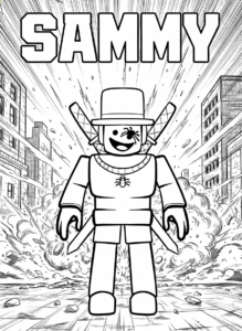 coloriage Sammy Roblox a dessiner en ligne
