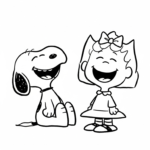 coloriage Snoopy updated pour enfant de à imprimer