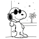 coloriage Snoopy updated pour enfants à télécharger