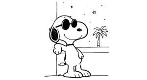 coloriage Snoopy updated pour enfants à télécharger