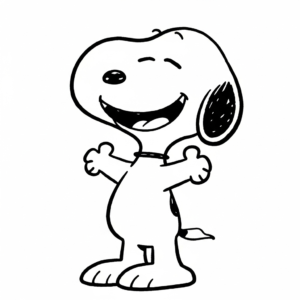 coloriage Snoopy updated pour enfant de 8 ans