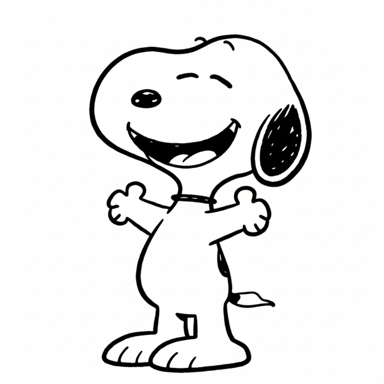 Tranh tô màu Snoopy
