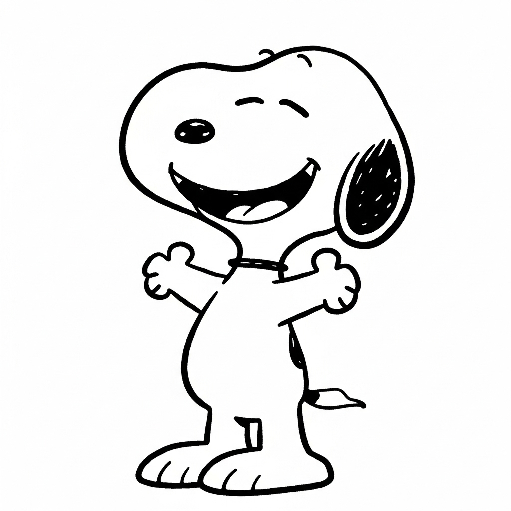 Tranh tô màu Snoopy