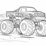 coloriage fond decran Monster Jam à imprimer pour enfant de 8 ans