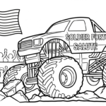 coloriage fond decran Monster Jam à imprimer pour enfant de 10 ans
