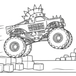 coloriage fond decran Monster Jam a dessiner en ligne