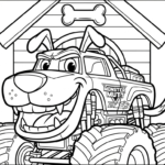 coloriage fond decran Monster Jam educatif pour enfant