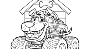 coloriage fond decran Monster Jam educatif pour enfant