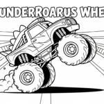 coloriage fond decran Monster Jam pour enfants