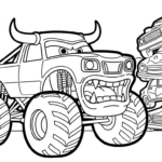 image de coloriage fond decran Monster Jam pour enfant