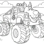 coloriage fond decran Monster Jam a telecharger