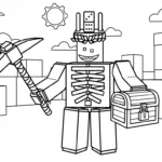 coloriage 1X1X1X1 Brainrot a imprimer gratuit