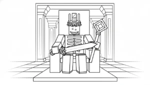 coloriage 1X1X1X1 Brainrot pour enfant de 4 ans