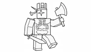 coloriage 1X1X1X1 Brainrot pour enfant de 7 ans