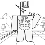 coloriage 1X1X1X1 Brainrot a imprimer gratuitement