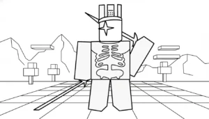 coloriage 1X1X1X1 Brainrot a imprimer gratuitement