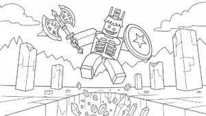 coloriage 1X1X1X1 Brainrot à imprimer pdf gratuit