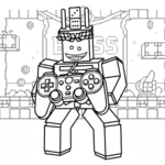 coloriage 1X1X1X1 Brainrot gratuit en ligne