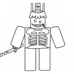 coloriage 1X1X1X1 Brainrot à imprimer pour enfant de 4 ans