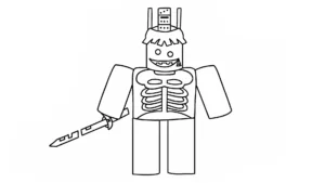 coloriage 1X1X1X1 Brainrot à imprimer pour enfant de 4 ans