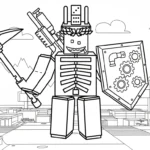 coloriage 1X1X1X1 Brainrot à imprimer pour enfants