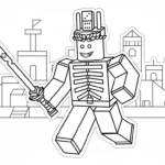 coloriage 1X1X1X1 Brainrot a dessiner et imprimer