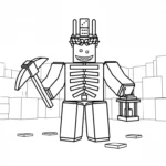 coloriage 1X1X1X1 Brainrot à imprimer pdf gratuit