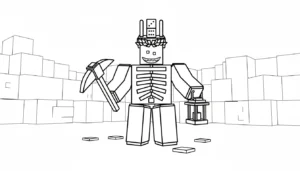 coloriage 1X1X1X1 Brainrot à imprimer pdf gratuit