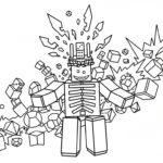 coloriage 1X1X1X1 Brainrot gratuit