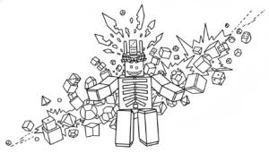 coloriage 1X1X1X1 Brainrot gratuit