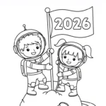 coloriage 2026 gratuit pour enfants