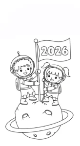 coloriage 2026 gratuit pour enfants