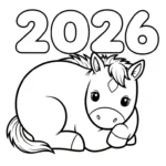 coloriage 2026 à imprimer pour enfant de 10 ans