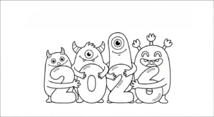 coloriage 2026 pour enfants a imprimer